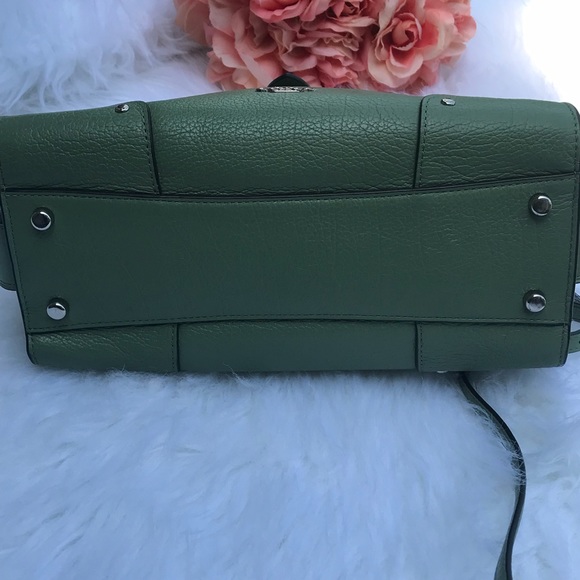 🆕 COACH Grain Leather Mercer 24 Clover Green - Picture 5 of 8